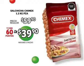 Soriana Híper Salchicha Chimex 1.2 kg pza oferta