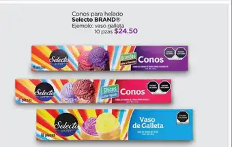 Chedraui Conos para helado selecto brand 10pzas oferta