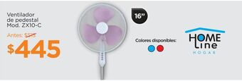 Chedraui Ventilador de pedestal home line 16" oferta