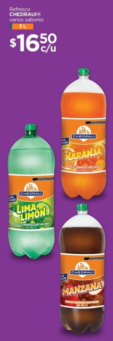 Refrescos chedraui 3l