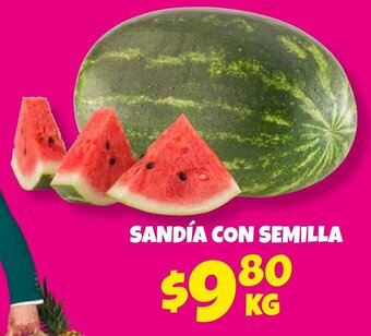 Soriana Híper Sandia Con Semilla oferta