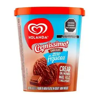 Soriana Mercado Helado holanda cremissimo chocolate zero azúcar 1 l oferta