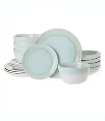 Vajilla de cerámica bee & willow™ home weston color menta, set de 16 piezas