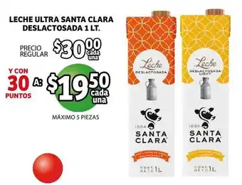 Soriana Mercado Leche Ultra Santa Clara Deslactosada 1 Lt oferta