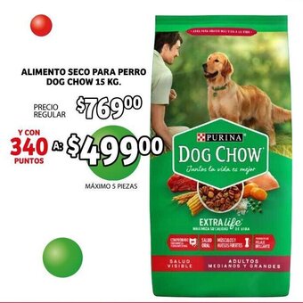 Soriana Mercado Alimento Seco Para Perro Dog Chow 15 kg oferta