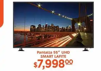 La Comer Pantalla 55" uhd smart lafite oferta