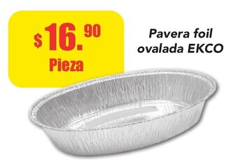 Pavera foil ovalada EKCO