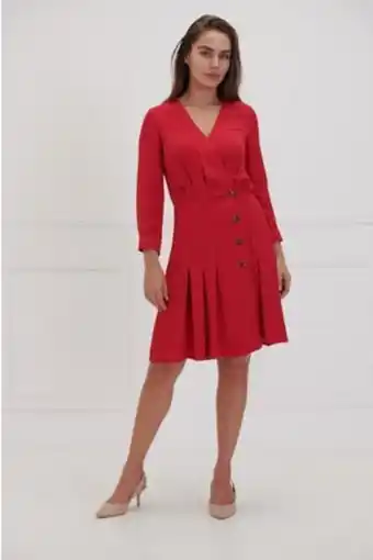 Vestido envolvente tablas