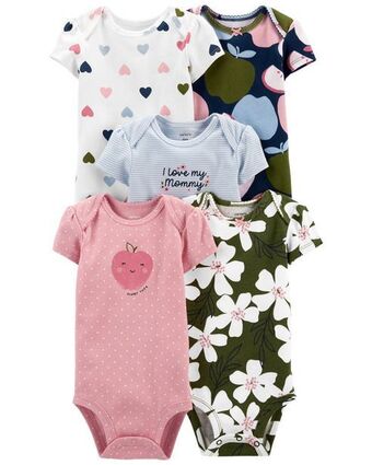 Carter's Paquete de 5 pañaleros manga corta carter's oferta