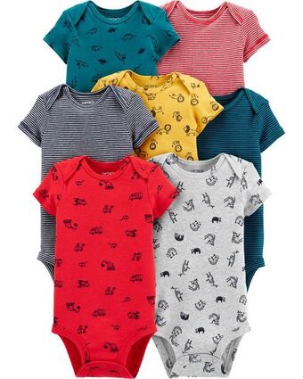 Carter's Paquete de 7 pañaleros manga corta carter's oferta