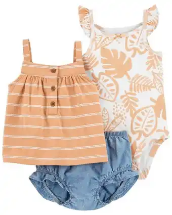 Carter's Conjunto de 3 piezas de cubre pañales con diseño tropical carter's oferta