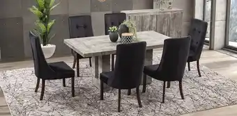 Muebles Dico Comedor rectangular luxor con sillas negro oferta