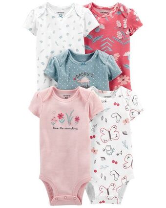 Carter's Paquete de 5 pañaleros manga corta carter's oferta