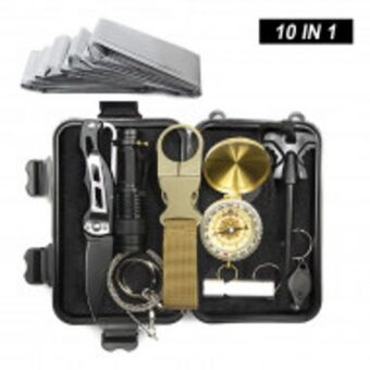 Kit de supervivencia al aire libre multifuncional.