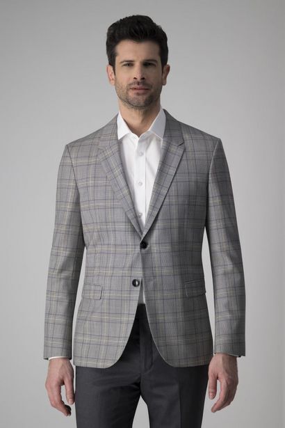 Robert's Saco hugo boss, slim fit, color gris a cuadro gales. oferta