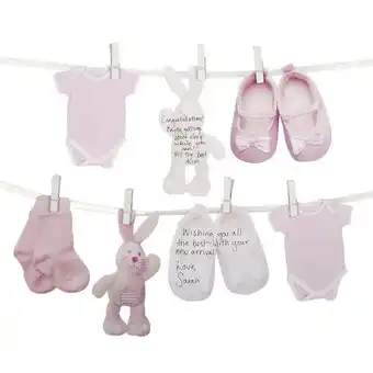 Sanborns Guirnalda ropa baby shower rosa oferta