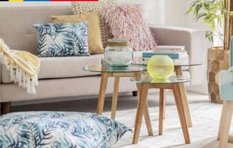 Sodimac Homecenter Set 3 mesas vidrio oferta