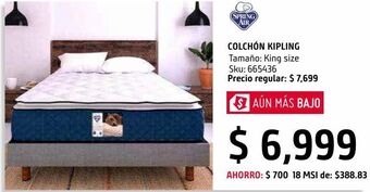 Sodimac Homecenter Colchon king kipling oferta