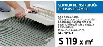 Sodimac Homecenter Servicio de instalación de pisos cerámicos oferta