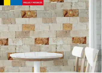 Sodimac Homecenter Travertine mix split face 4.8x12 cm oferta