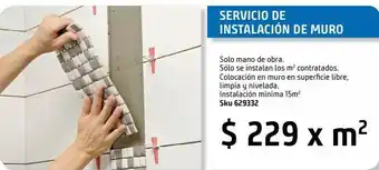 Servicio de instalación de muro
