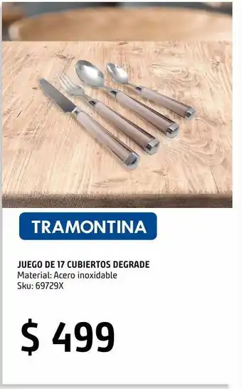 Juego 17 cubiertos de acero inoxidable