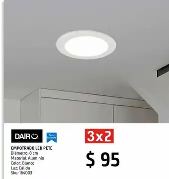 Sodimac Homecenter Empotrado led luz cálida 5.5w oferta