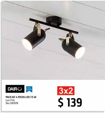 Sodimac Homecenter Pack de 4 focos led 7.5w e27 oferta