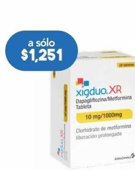 Farmacia San Pablo Xigduo xr 10/1000mg 28 tabletas oferta
