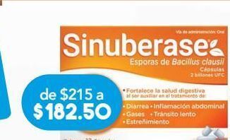 Sinuberase 12 cápsulas