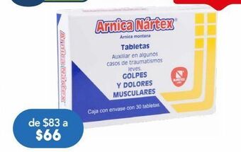Farmacia San Pablo Árnica nártex 6g 30 tabletas oferta