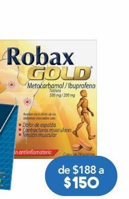 Farmacia San Pablo Robax gold 500/200mg 24 tabletas. oferta