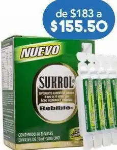 Farmacia San Pablo Sukrol bebible 10 ampolletas oferta