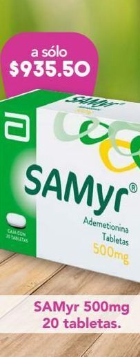 Samyr 500mg 20 tabletas.