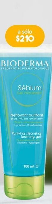 Farmacia San Pablo Bioderma sebium gel moussant tub c/100ml oferta