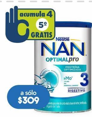 Farmacia San Pablo Nan optipro 3 fórmula infantil para bebés de 1 a 3 años 1.2 kg oferta
