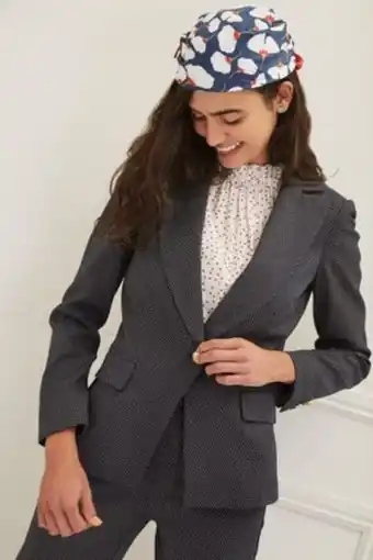 Blazer solapa jacquard de puntos