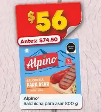 Bodega Aurrerá Alpino salchicha para asar 800 g oferta