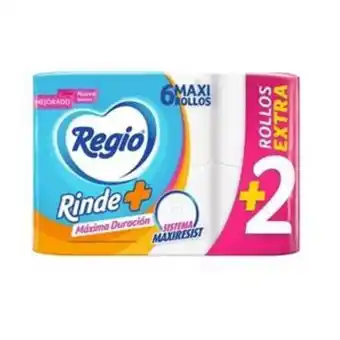 Regio rinde más con 6 rollos de 500 hojas