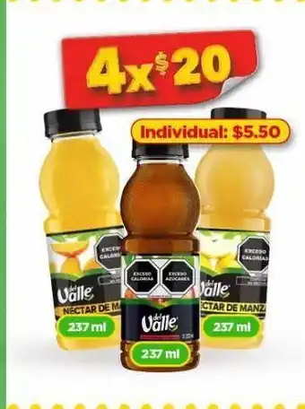Bodega Aurrerá Néctar del valle 237ml oferta
