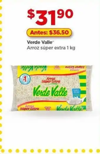 Bodega Aurrerá Arroz verde valle kg oferta