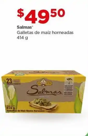 Galletas de maiz horneadas salmas 414g