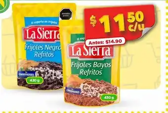 Bodega Aurrerá Frijoles refritos la sierra oferta