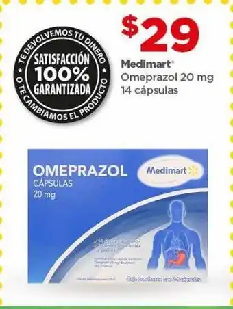 Bodega Aurrerá Omeprazol 20mg medimart 14 cápsulas oferta