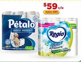 Bodega Aurrerá Papel higiénico pétalo/regio oferta