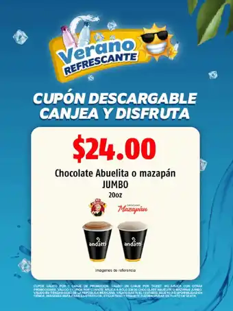 OXXO Chocolate Abuelita o Mazapan JUMBO 20oz oferta
