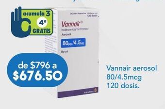 Farmacia San Pablo Vannair aer 80/4.5 mcg caj c/120d oferta