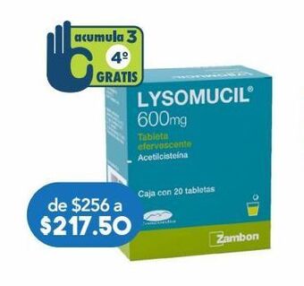 Lysomucil eferv tab 600mg caj c/20