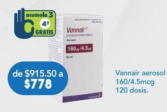 Farmacia San Pablo Vannair aer 160/4.5 mcg caj c/120d oferta
