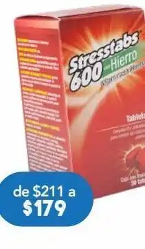 Farmacia San Pablo Stresstabs 600 hierro tab 600mg caj c/30 oferta